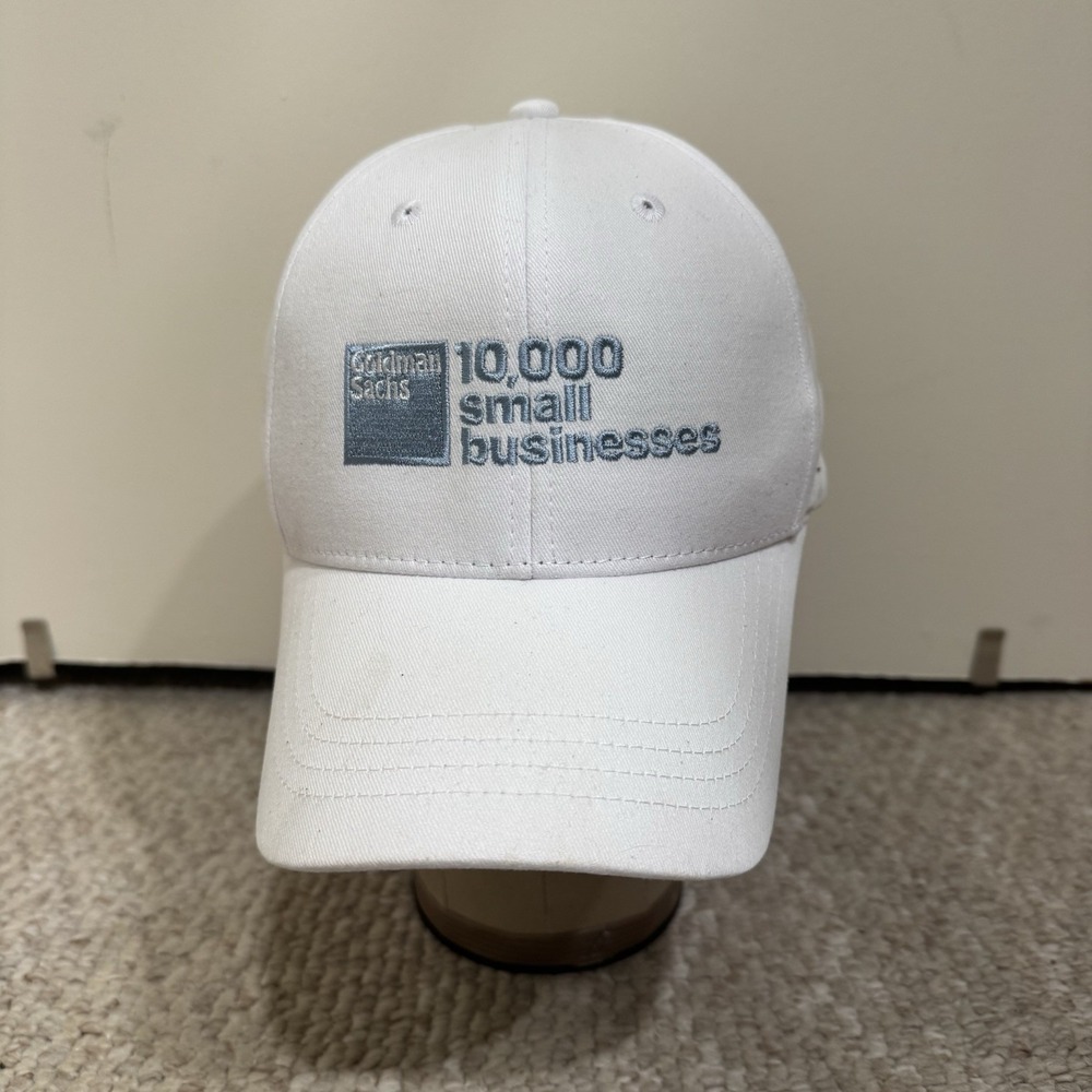 Goldman Sachs Hat Men White 10,000 Small Businesses Dad Cap Finance Wall Street